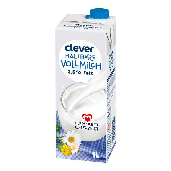 Mlieko plnotučné 3,5% Haltbare 1l Clever At 1
