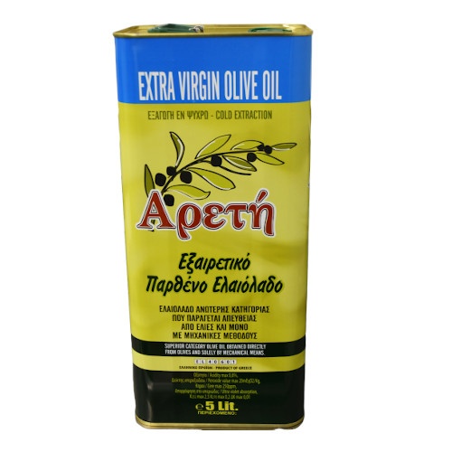 Olej olivový extra Virgine 5L ARETI plech 1