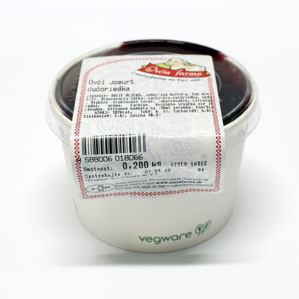 Jogurt ovčí čučoriedkový OVČIA FARMA 200g 1