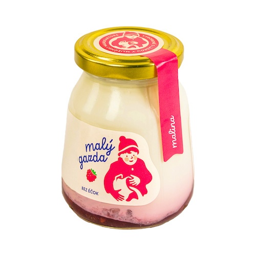 Jogurt malinový bez Éčiek MALÝ GAZDA 200g 1