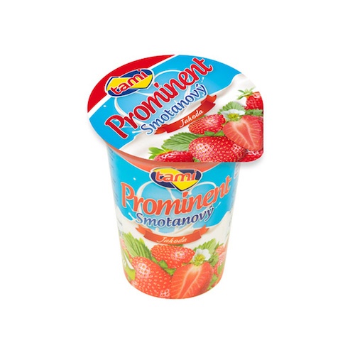 Jogurt smotanový PROMINENT jahoda TAMI 135g 1