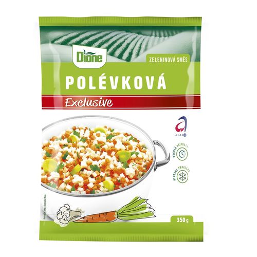 Mrazená Zmes zeleninová Polievková exclusiv 350g Dione 1