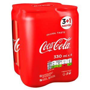 Coca Cola 0,33l plech 4ks balenie 1