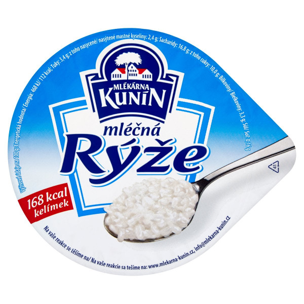 Mliečna ryža NATUR 150g Kunín VÝPREDAJ 1