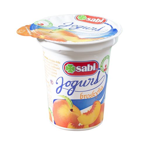 Jogurt broskyňový 150g Sabi VÝPREDAJ 1