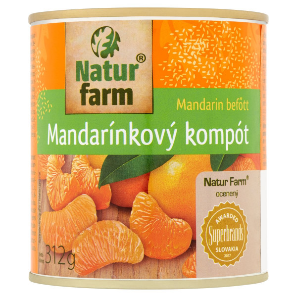 Mandarínkový kompót Natur Farm 312 g 1