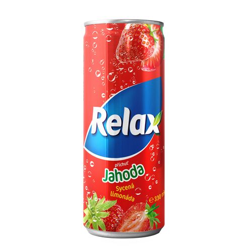 Relax Plechovka Limonáda JAHODA 330 ml 1