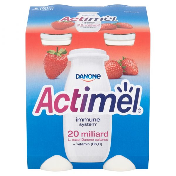 Jogurtový nápoj Actimel jahoda 4x100g Danone 1