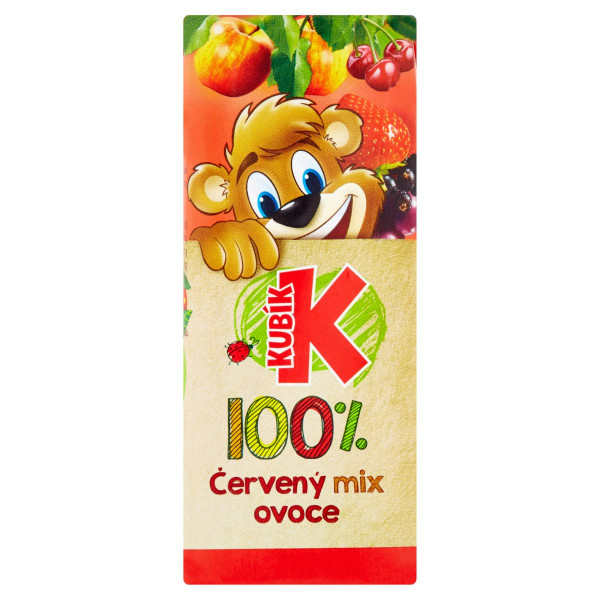 Kubík 100% červený mix ovocia 200 ml 1