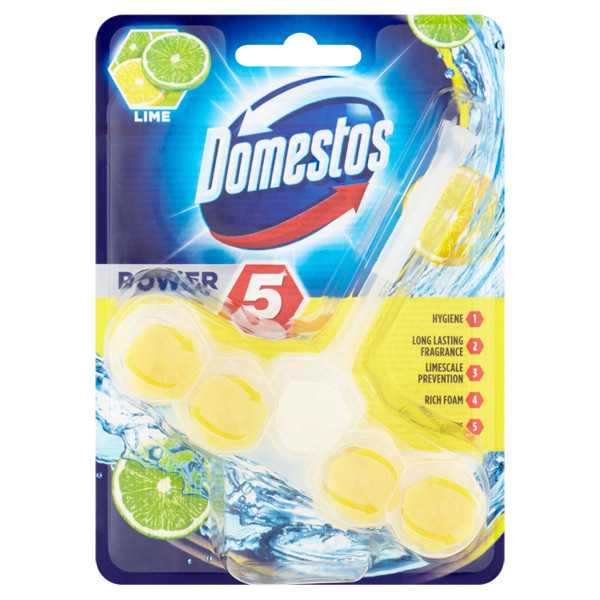 Domestos Power 5 Lime tuhý WC blok 55 g 1