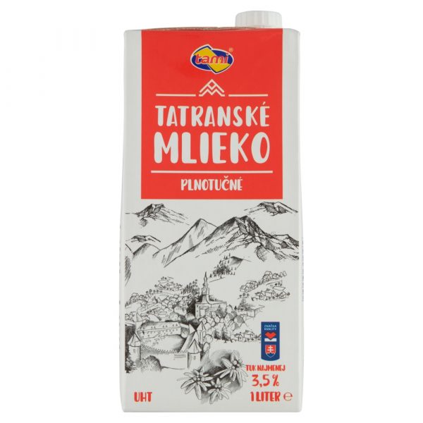 Mlieko plnotučné 3,5% Tatranské 1l Tami 1
