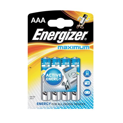 Batérie AAA Maximum Alk 4ks Energizer 1