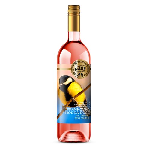 Víno ružové Frankovka modrá Rosé, Naše vinohrady 0,75l SK 1