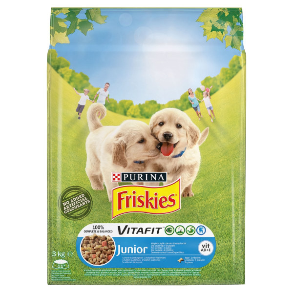 Friskies dog, Junior kura zelenina a mlieko 3 kg 1