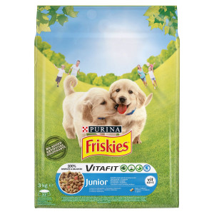 Friskies dog, Junior kura zelenina a mlieko 3 kg 24