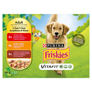 Friskies dog, 5 sľubov mäsový mix v želé 12x100g 3