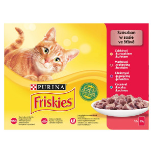 Friskies cat, 5 sľubov mäsový mix v šťave 12x85g 18