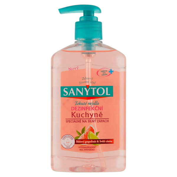 Sanytol Dezinfekčné mydlo do kuchyne 250 ml 1