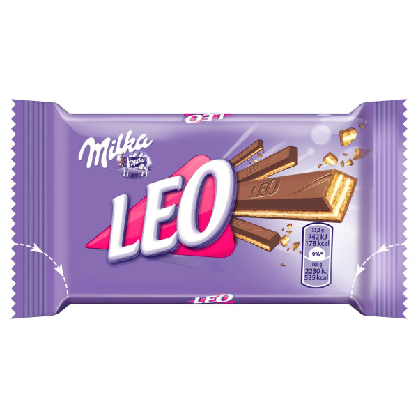 Milka Leo tyčinka s oplátk. v mlieč.čokoláde 33,3g 1