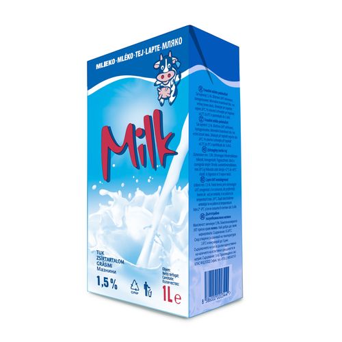 Mlieko polotučné 1,5% 1l Lapte VÝPREDAJ 1