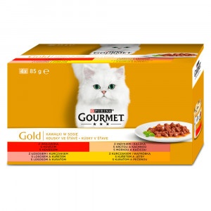 GOURMET Gold Multipack kúsky v šťave 4 x 85 g 5