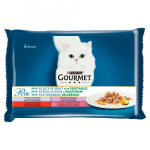 GOURMET Perle Multipack filety a zelenina 4 x 85 g 22