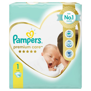 Pampers Premium Care Veľ.1, 2-5kg, Plienky 78ks 1