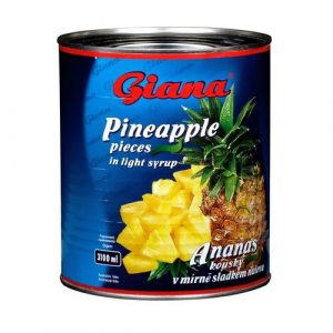 Kompót ananás krájaný 3050 g Giana 3