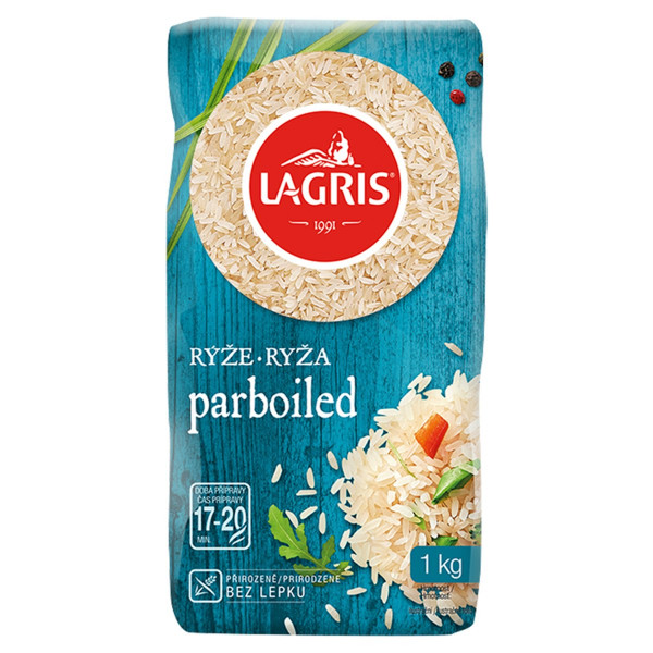 Ryža Dlhozrnná lúpaná Parboiled 1kg Lagris 1