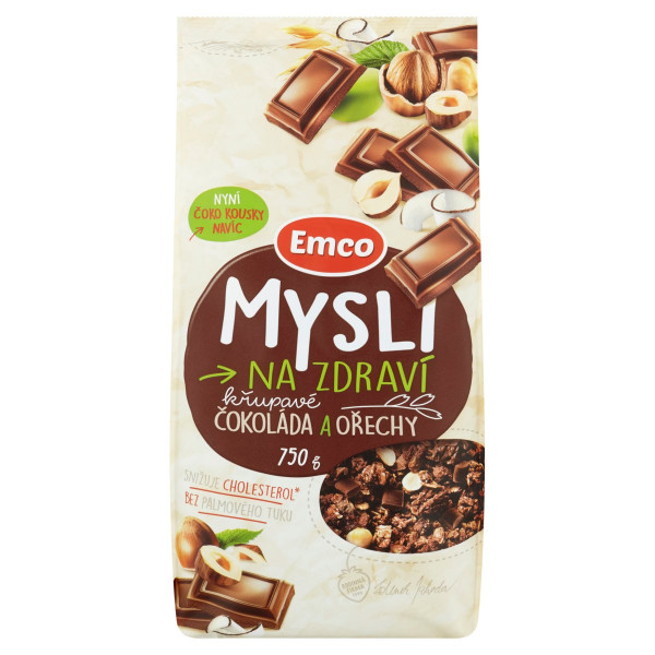 Müsli Emco chrumkavé čokoláda a orechy 750g 1