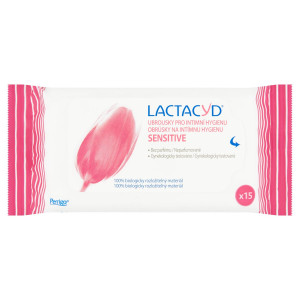 Lactacyd Sensitive obrúsky na intímnu hygienu 15ks 19