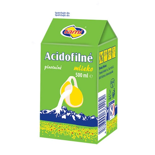 Mlieko acidofilné 3,6% 500ml Tami VÝPREDAJ 1