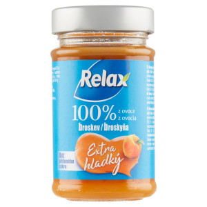 Relax Extra hladký 100%, ov.nátierka Broskyňa 220g 2