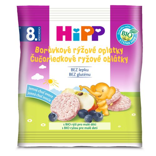HiPP BIO Čučoriedkové ryžové oblátky, 30g 1
