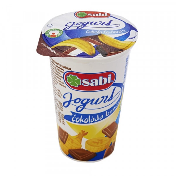 Jogurt čokoláda - banán SABI 250g 1