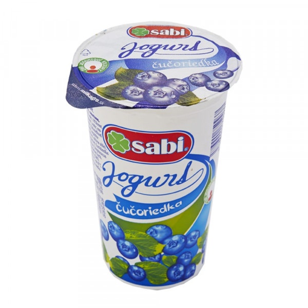 Jogurt čučoriedka SABI 250g 1