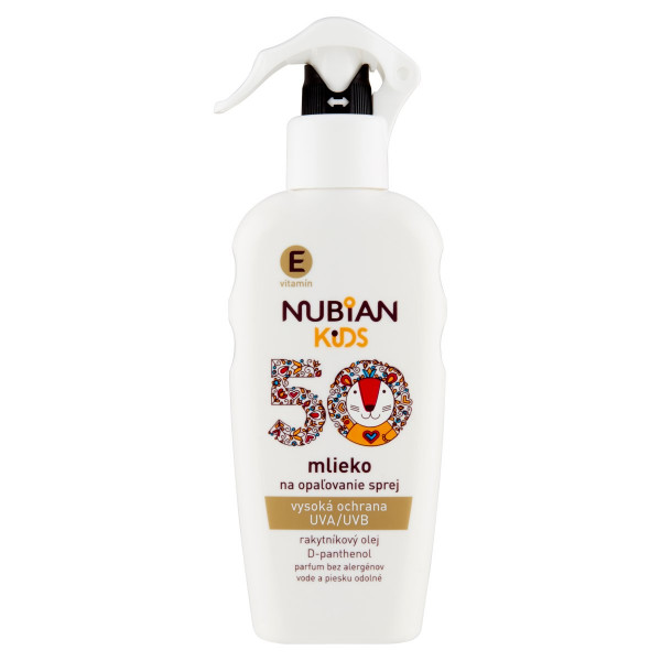 Nubian Kids Mlieko na opaľovanie SPF50 200ml 1
