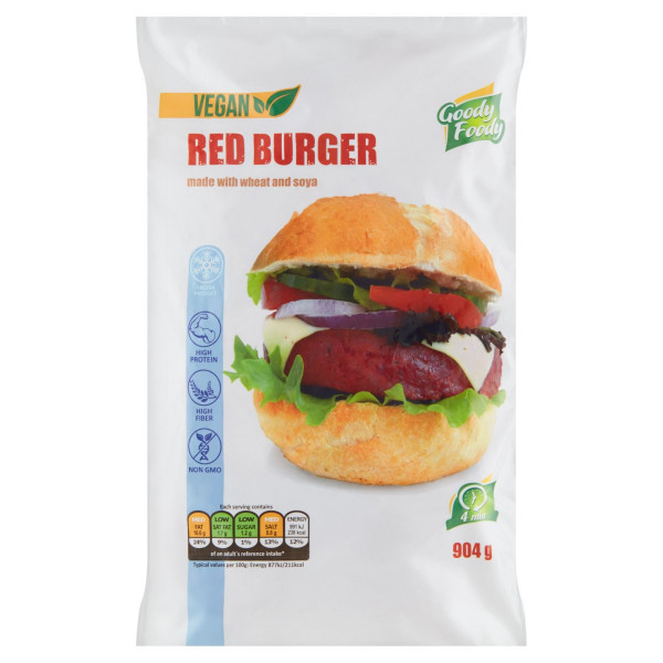 Mr. Vegánsky Red Burger 906g, Goody Foody 1