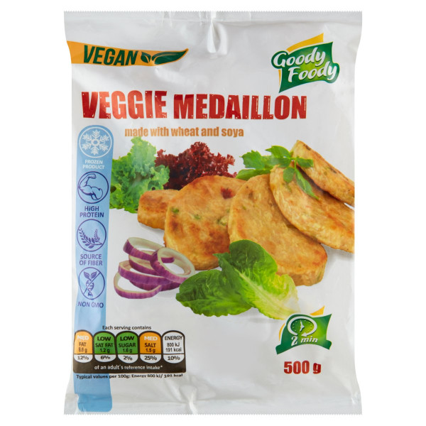 Mr. Vegánsky Veggie medailónik 500g, Goody Foody 1