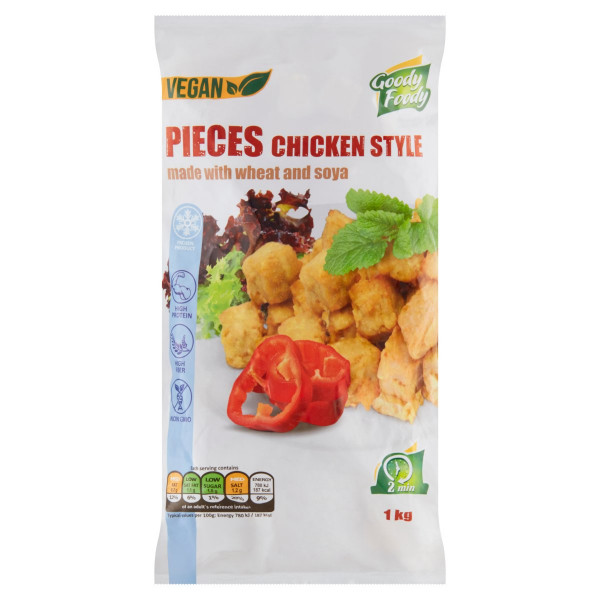 Mr.Vegan Pieces chicken style 1kg Goody Foody 1