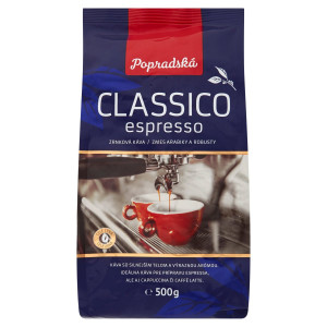 Popradská Classico Espresso zrnková káva 500 g 23