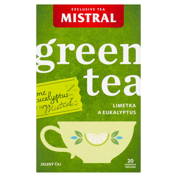 Mistral Limetka a eukalyptus zelený čaj 20 x 1,5 g 1