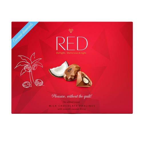 RED Pralinky z mliečnej čokolády kokosové 132g 1