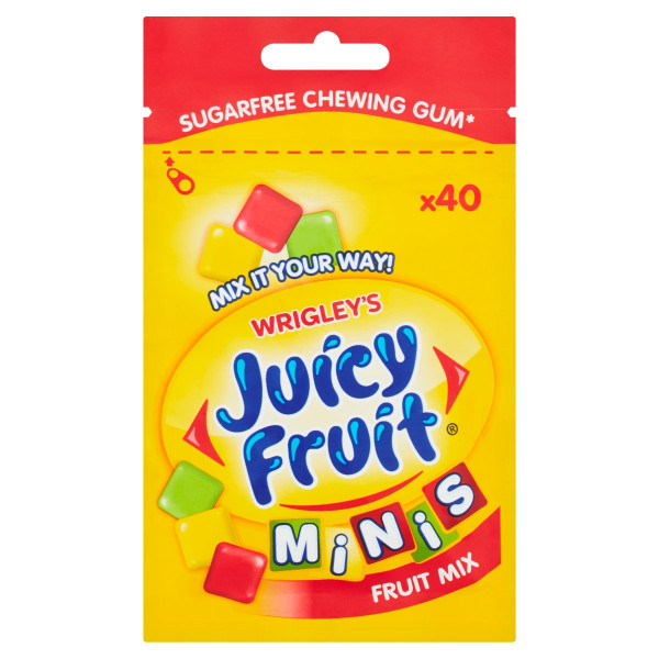 Wrigley's Juicy Fruit Minis Fruit Mix žuvačky 40ks 1