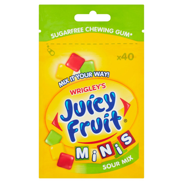 Wrigley's Juicy Fruit Minis Sour Mix žuvačky 40ks 1