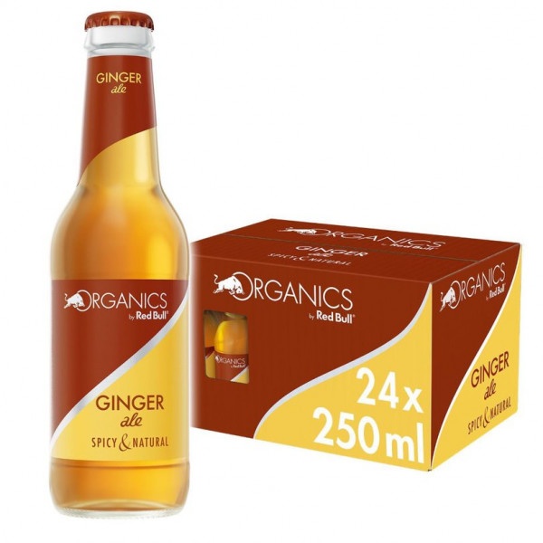 Red Bull Organics Ginger ale 24 x 250ml sklo 1