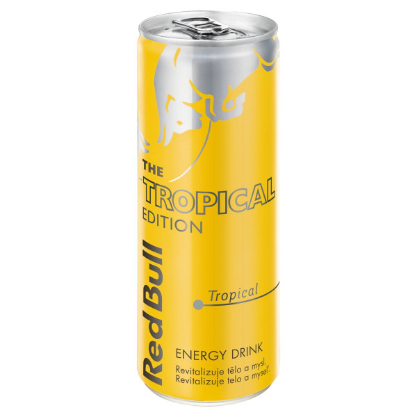 Red Bull Energy drink Tropical edition 250ml plech 1