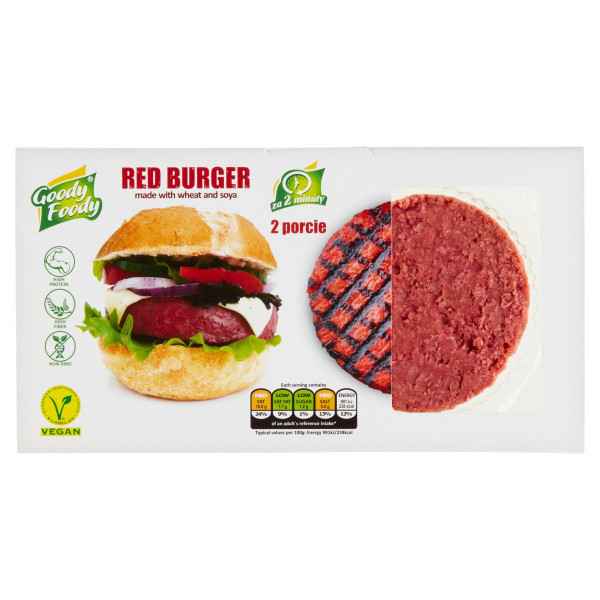 Vegánsky Red Burger 226g, Goody Foody 1
