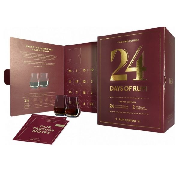 Rumový kalendár 24Days of Rum 24 x 0,02l +2 poháre 1