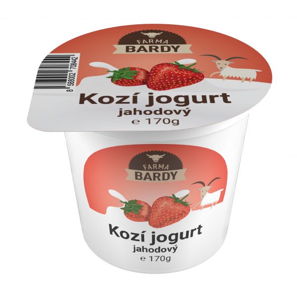 Jogurt kozí jahodový 170g Farma Bardy 1